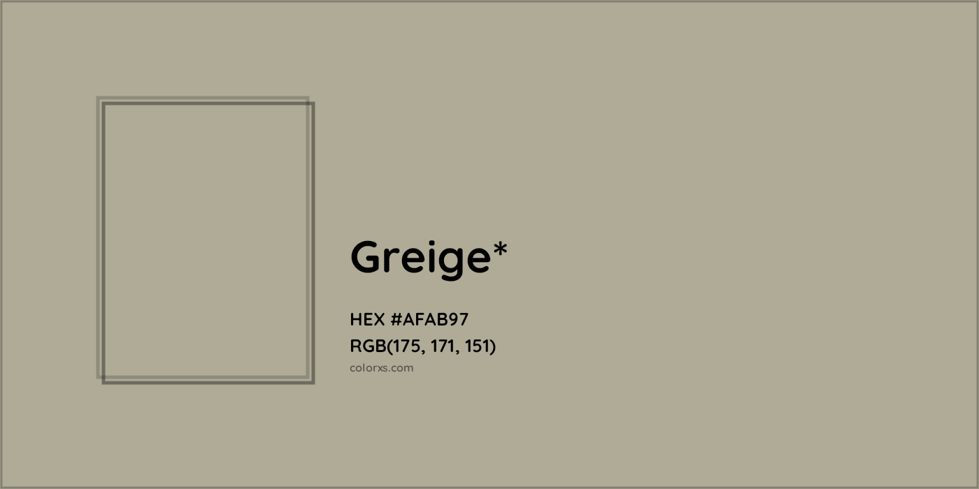 HEX #AFAB97 Color Name, Color Code, Palettes, Similar Paints, Images