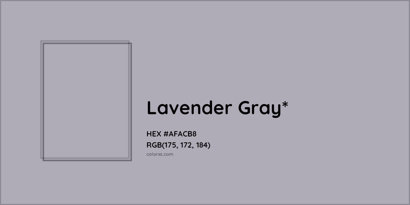 HEX #AFACB8 Color Name, Color Code, Palettes, Similar Paints, Images