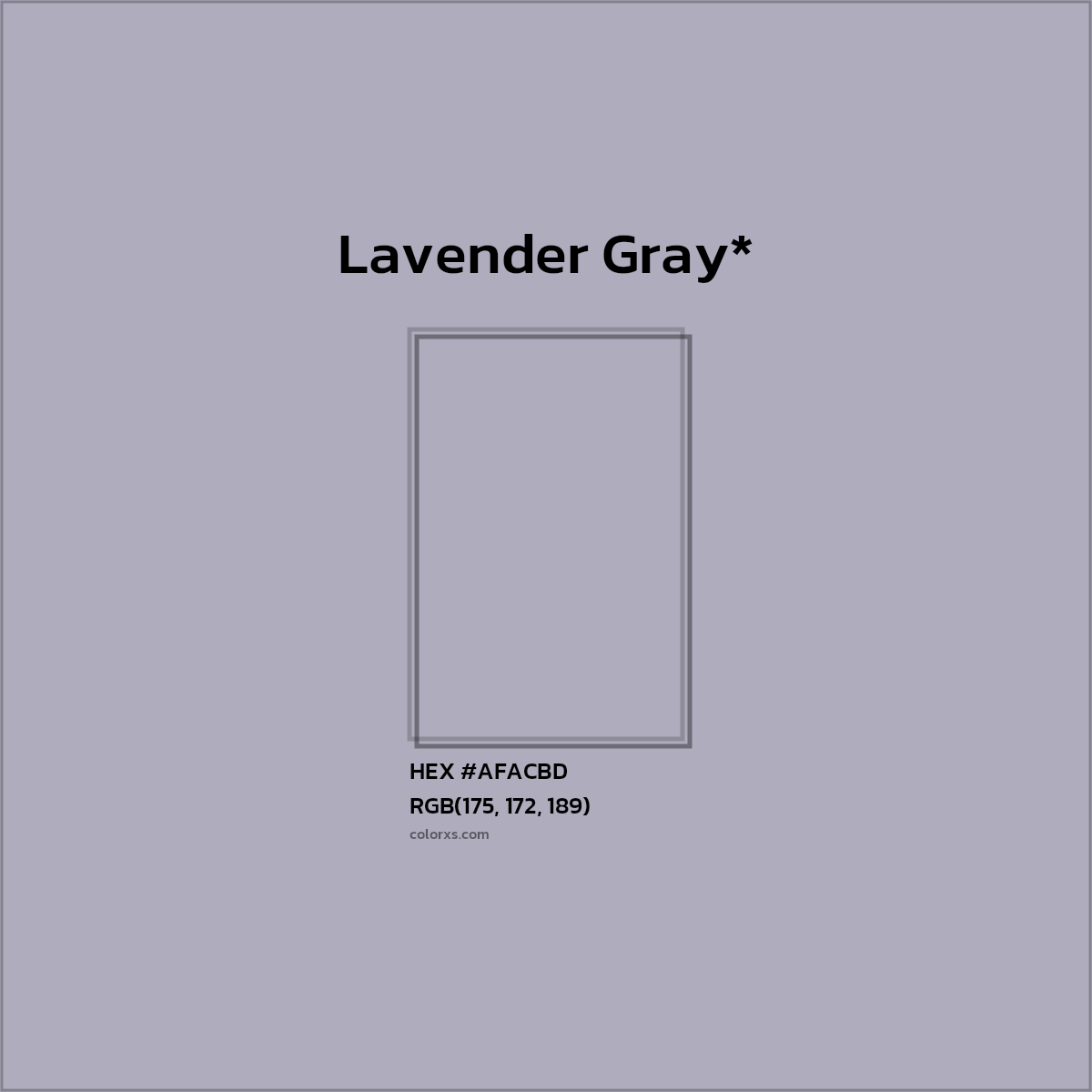 HEX #AFACBD Color Name, Color Code, Palettes, Similar Paints, Images