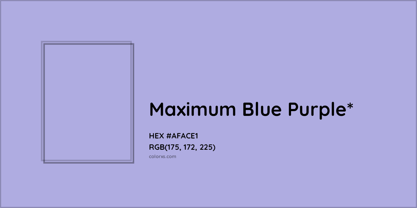 HEX #AFACE1 Color Name, Color Code, Palettes, Similar Paints, Images