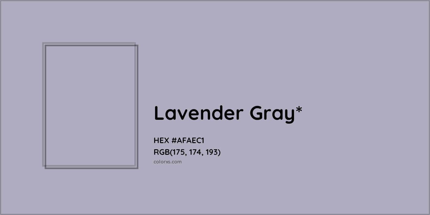 HEX #AFAEC1 Color Name, Color Code, Palettes, Similar Paints, Images