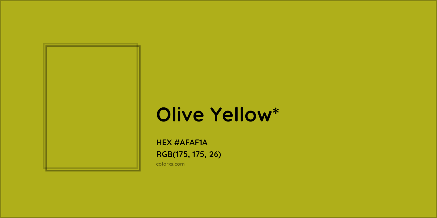 HEX #AFAF1A Color Name, Color Code, Palettes, Similar Paints, Images