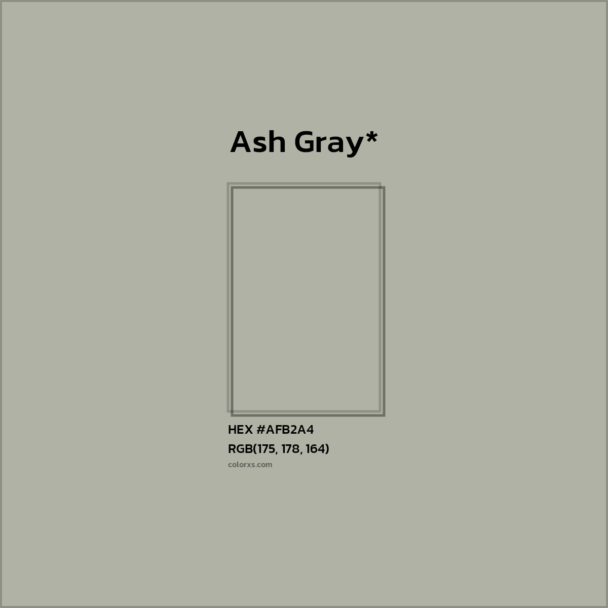 HEX #AFB2A4 Color Name, Color Code, Palettes, Similar Paints, Images