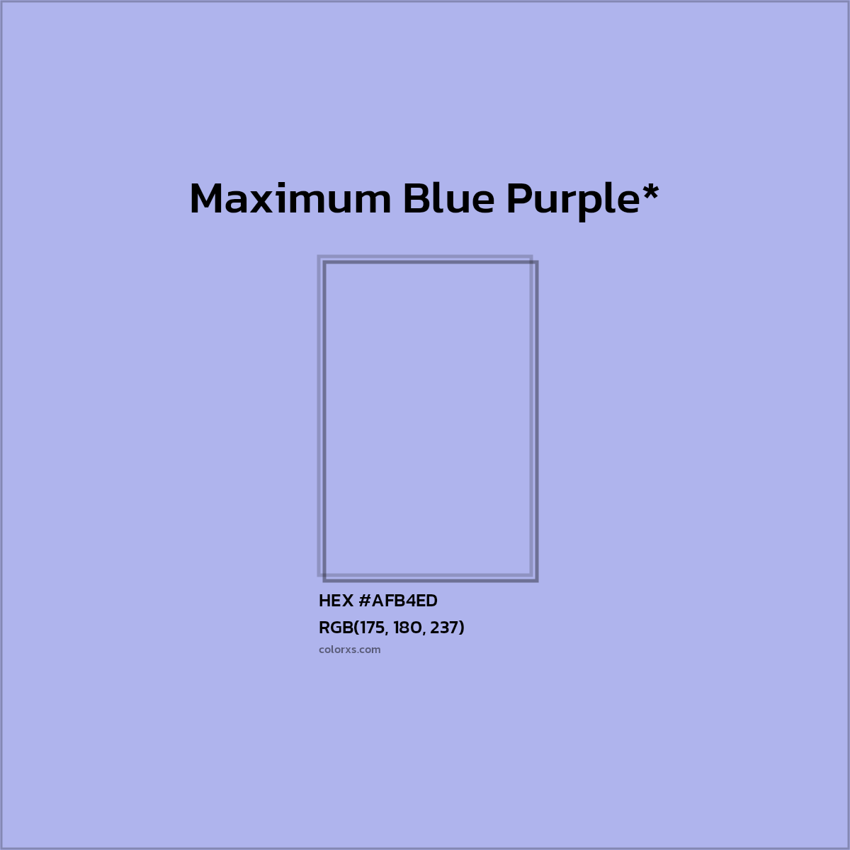 HEX #AFB4ED Color Name, Color Code, Palettes, Similar Paints, Images