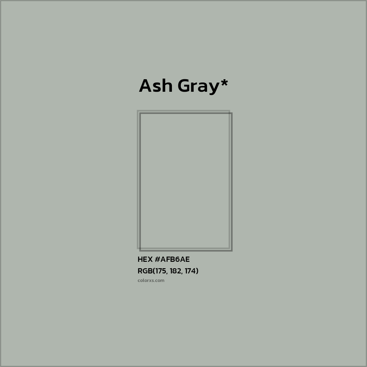 HEX #AFB6AE Color Name, Color Code, Palettes, Similar Paints, Images