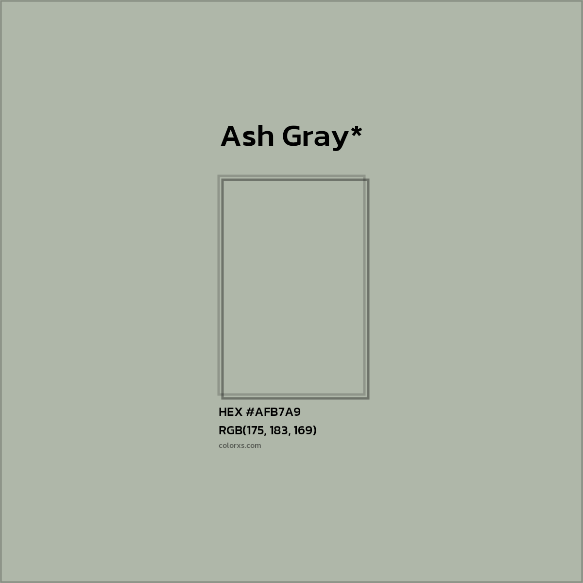 HEX #AFB7A9 Color Name, Color Code, Palettes, Similar Paints, Images