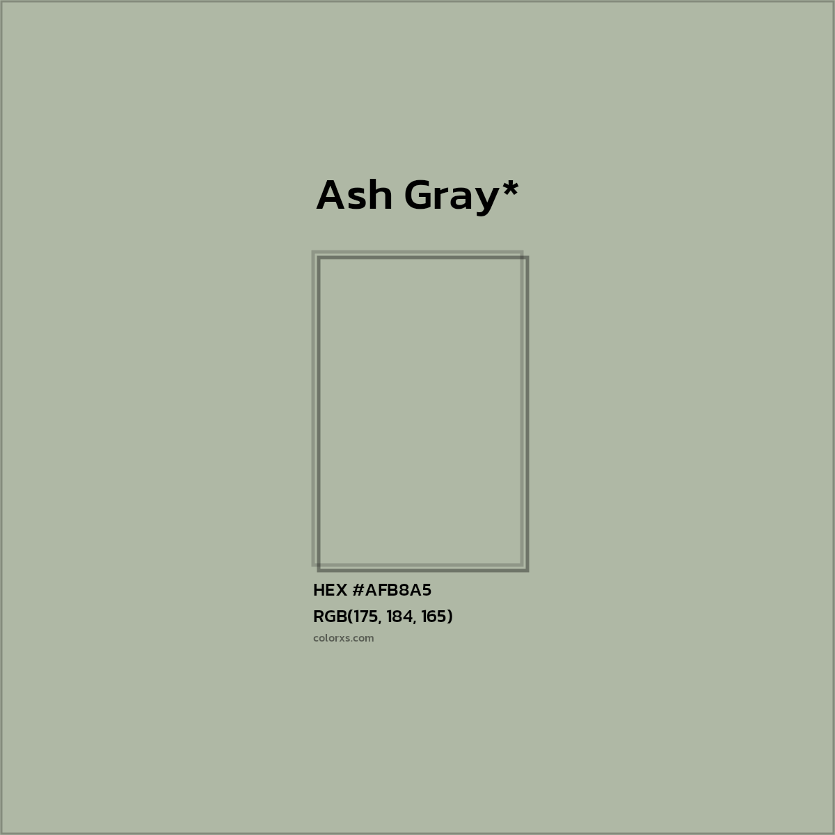 HEX #AFB8A5 Color Name, Color Code, Palettes, Similar Paints, Images