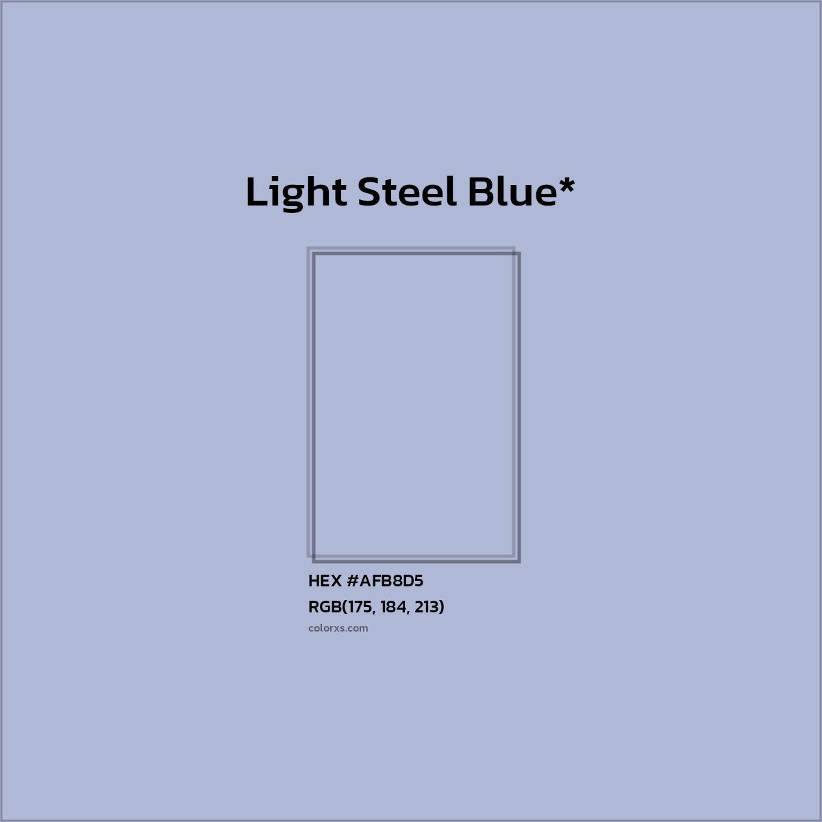 HEX #AFB8D5 Color Name, Color Code, Palettes, Similar Paints, Images