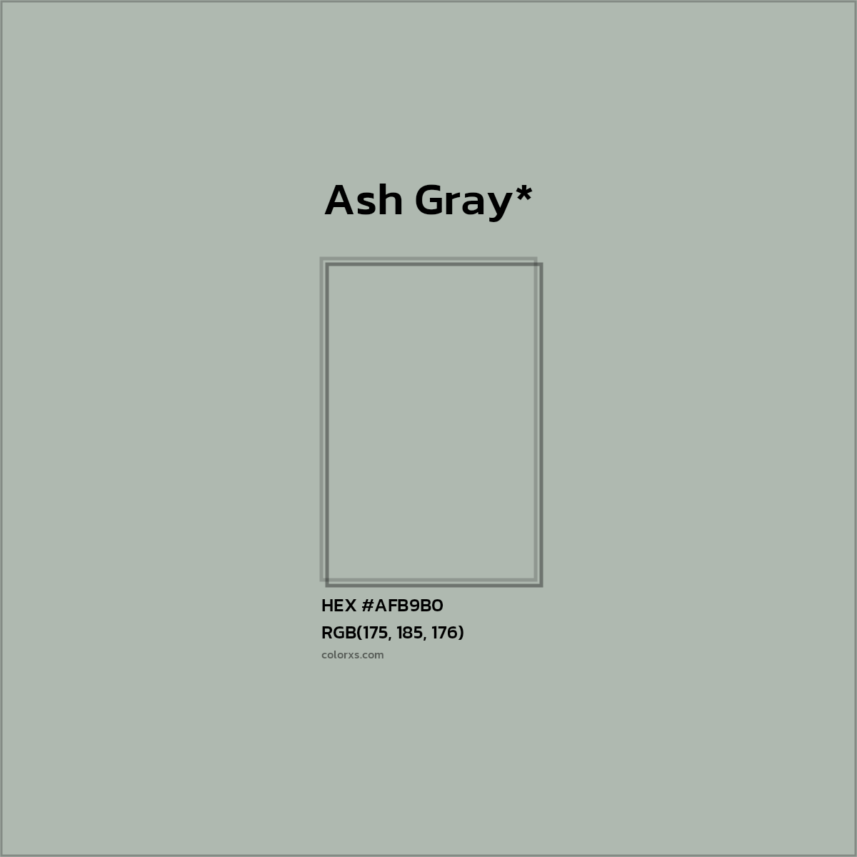 HEX #AFB9B0 Color Name, Color Code, Palettes, Similar Paints, Images