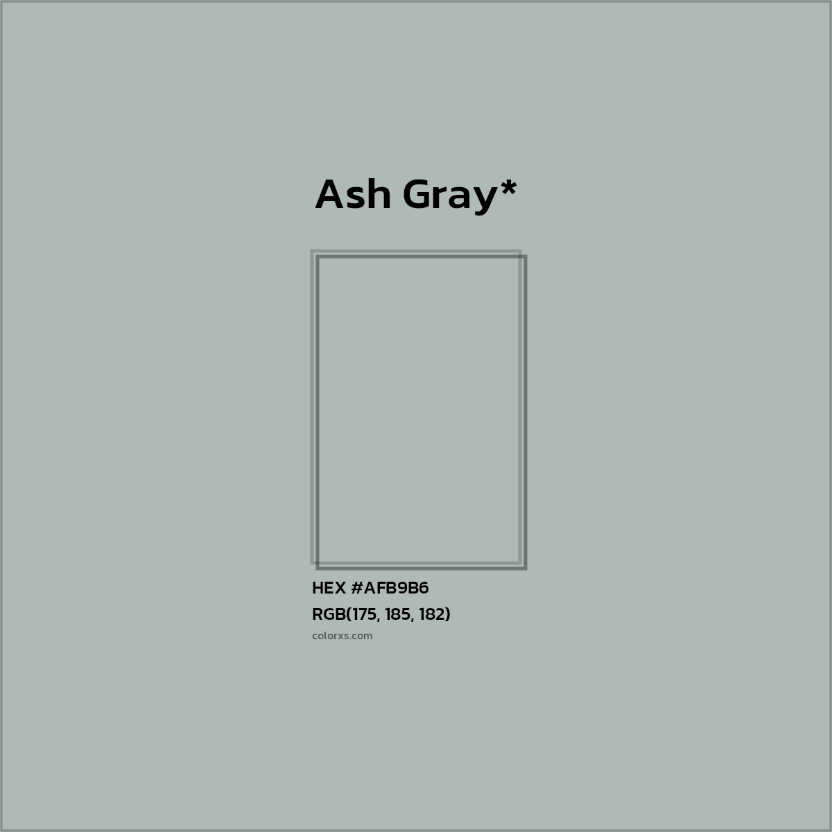HEX #AFB9B6 Color Name, Color Code, Palettes, Similar Paints, Images
