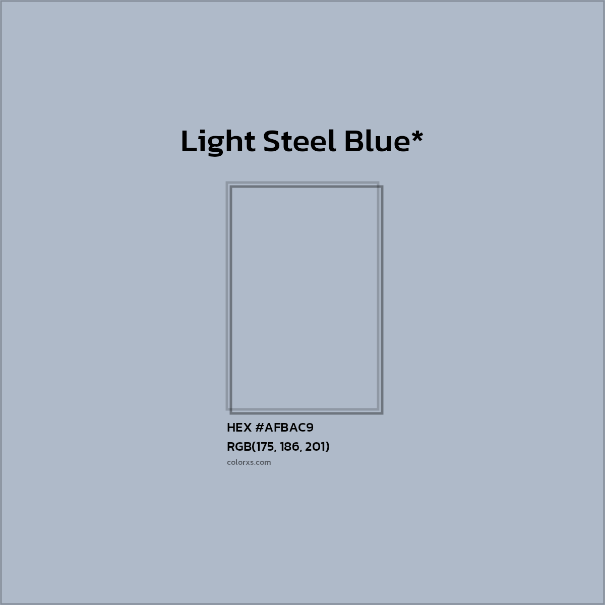 HEX #AFBAC9 Color Name, Color Code, Palettes, Similar Paints, Images