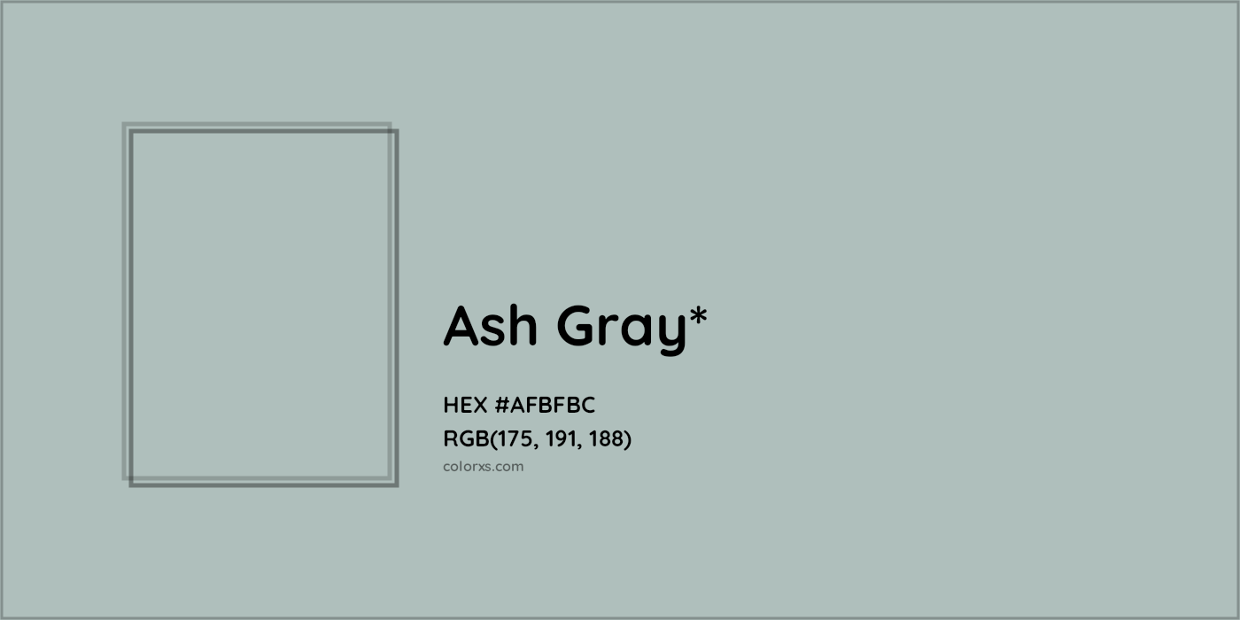 HEX #AFBFBC Color Name, Color Code, Palettes, Similar Paints, Images