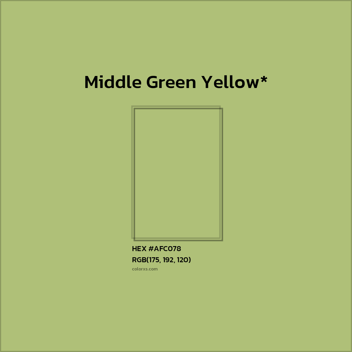 HEX #AFC078 Color Name, Color Code, Palettes, Similar Paints, Images
