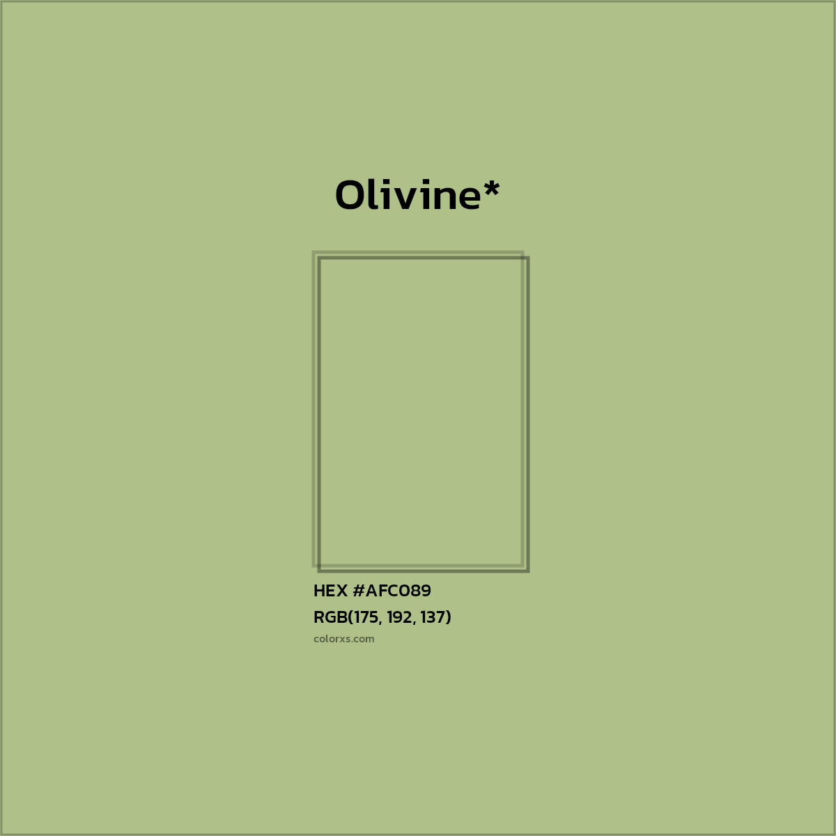 HEX #AFC089 Color Name, Color Code, Palettes, Similar Paints, Images