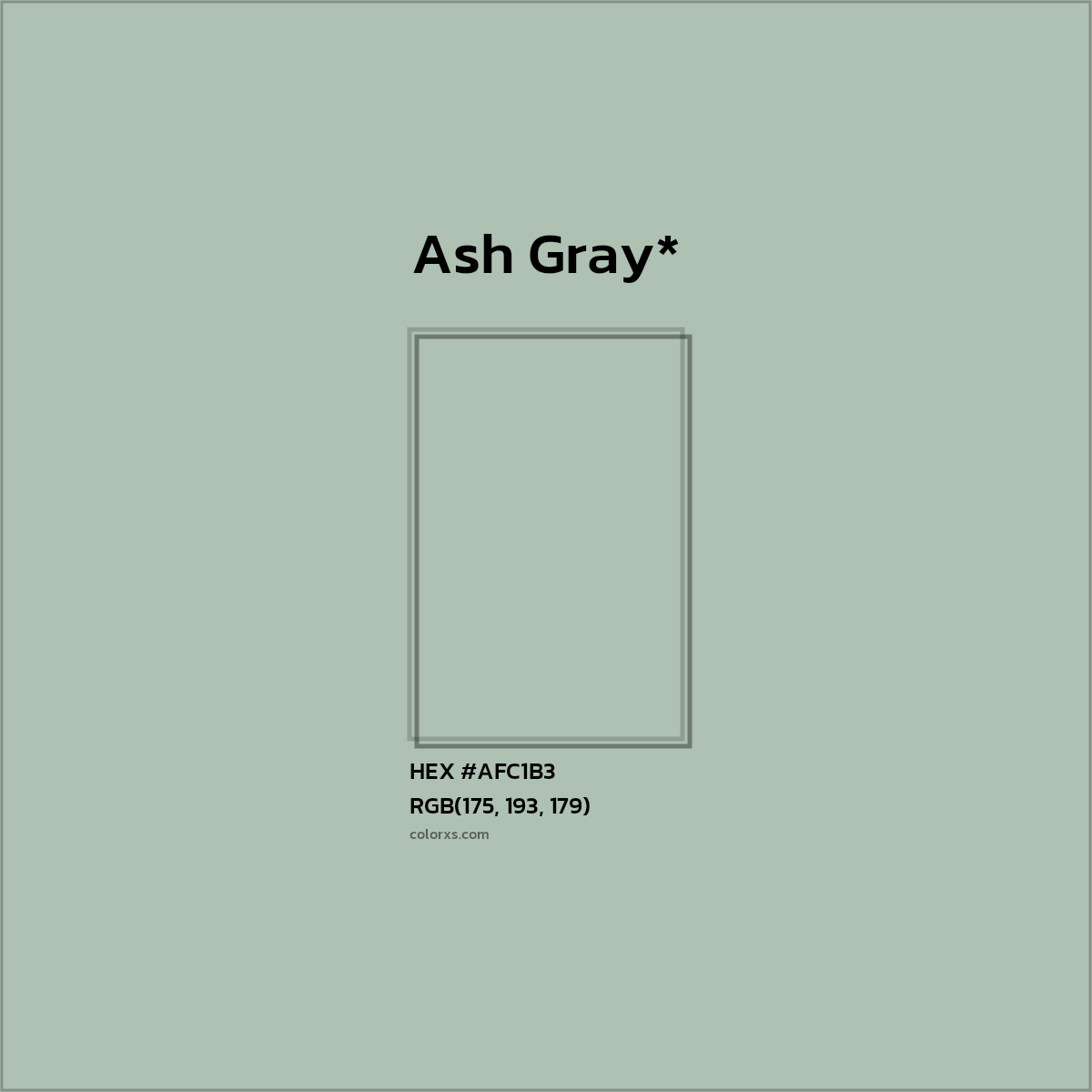HEX #AFC1B3 Color Name, Color Code, Palettes, Similar Paints, Images