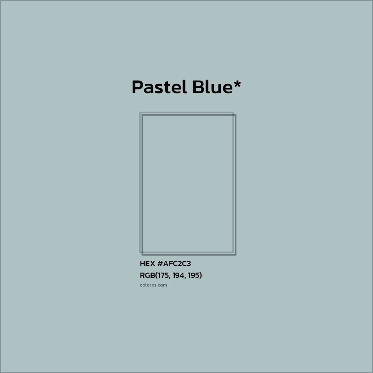HEX #AFC2C3 Color Name, Color Code, Palettes, Similar Paints, Images