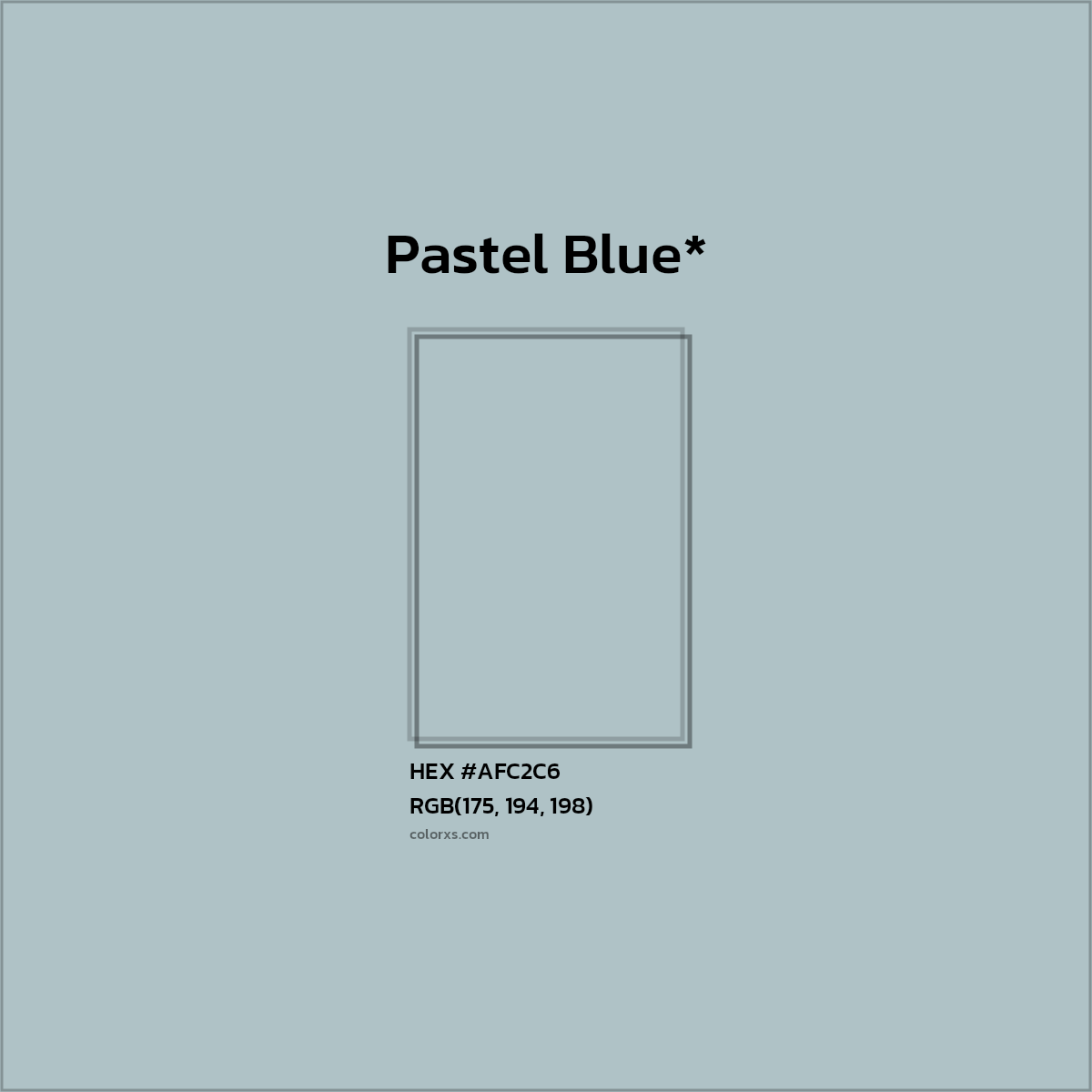 HEX #AFC2C6 Color Name, Color Code, Palettes, Similar Paints, Images
