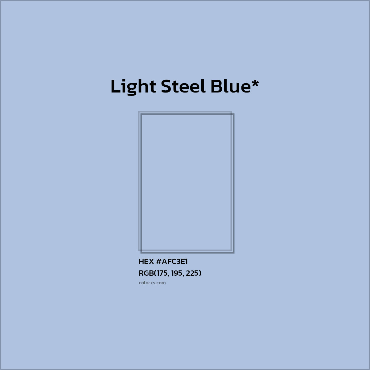 HEX #AFC3E1 Color Name, Color Code, Palettes, Similar Paints, Images