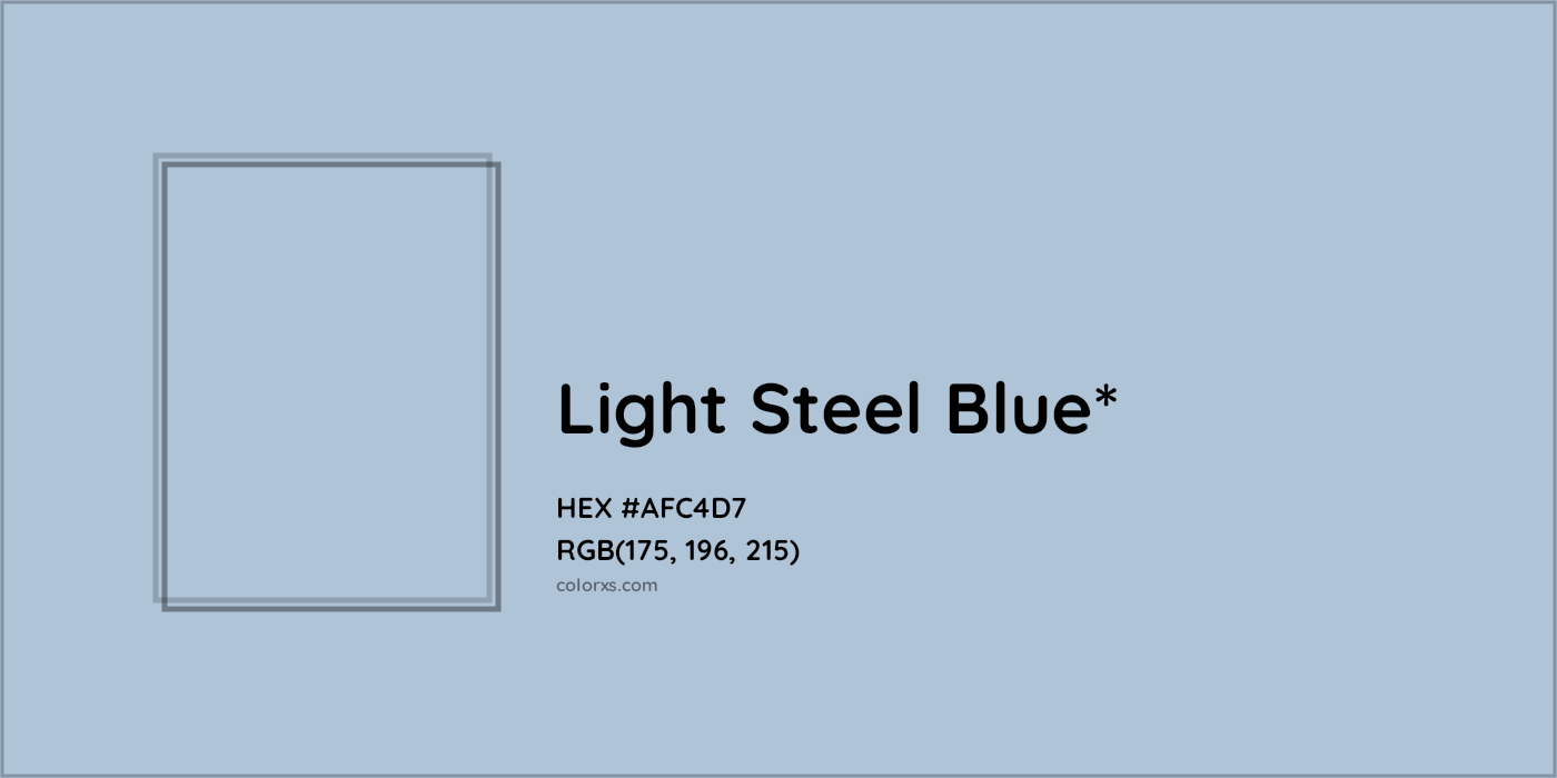 HEX #AFC4D7 Color Name, Color Code, Palettes, Similar Paints, Images