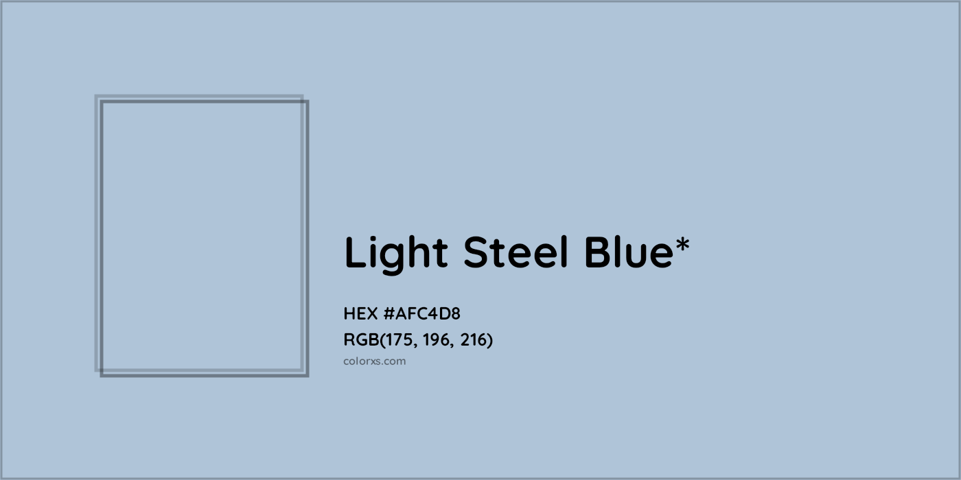 HEX #AFC4D8 Color Name, Color Code, Palettes, Similar Paints, Images
