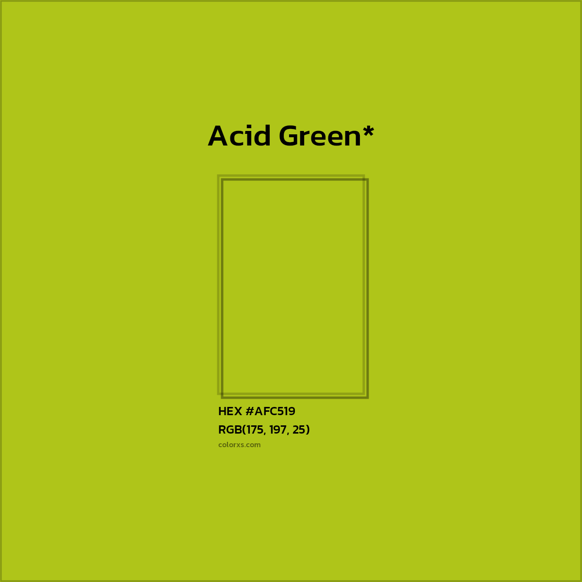 HEX #AFC519 Color Name, Color Code, Palettes, Similar Paints, Images