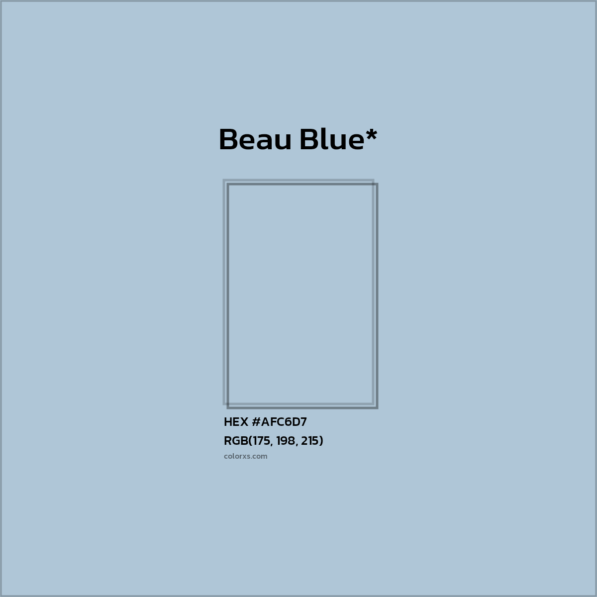 HEX #AFC6D7 Color Name, Color Code, Palettes, Similar Paints, Images