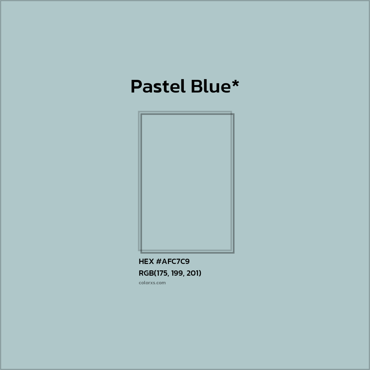 HEX #AFC7C9 Color Name, Color Code, Palettes, Similar Paints, Images