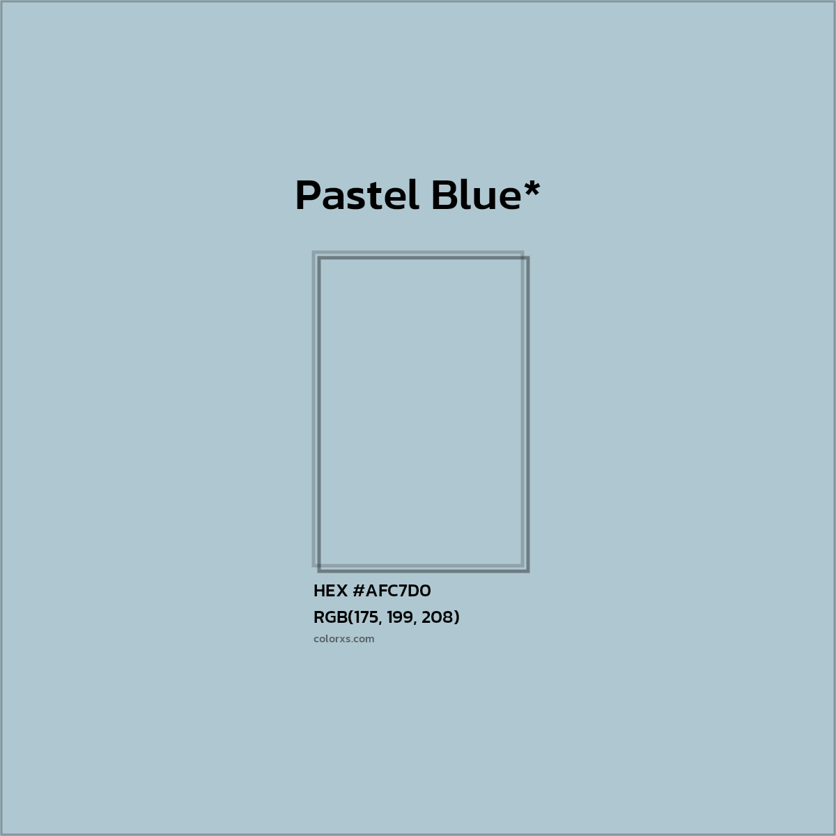 HEX #AFC7D0 Color Name, Color Code, Palettes, Similar Paints, Images