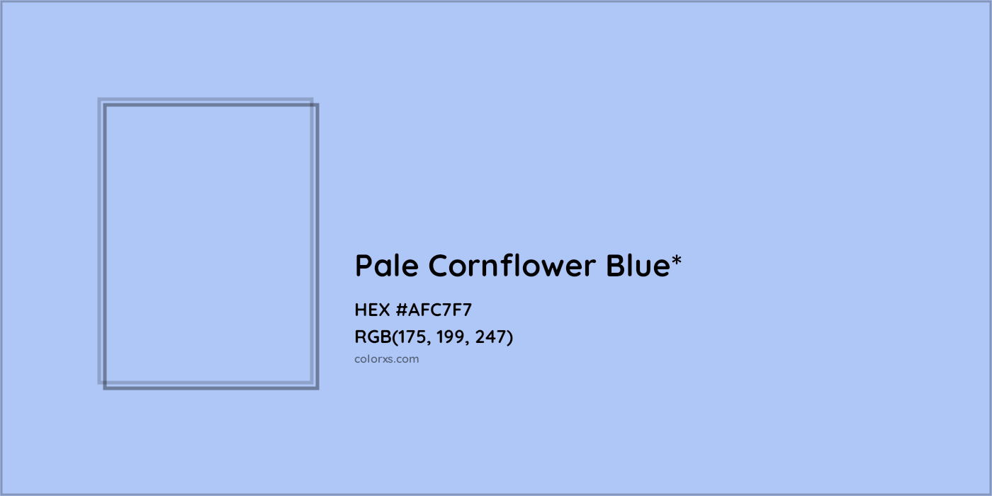 HEX #AFC7F7 Color Name, Color Code, Palettes, Similar Paints, Images