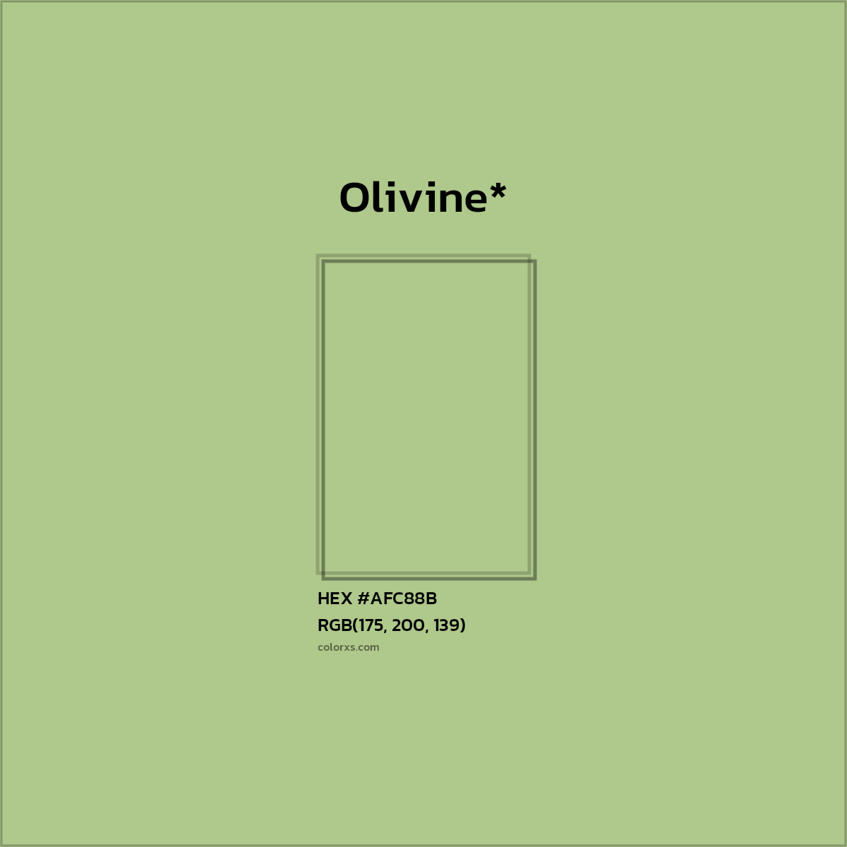 HEX #AFC88B Color Name, Color Code, Palettes, Similar Paints, Images