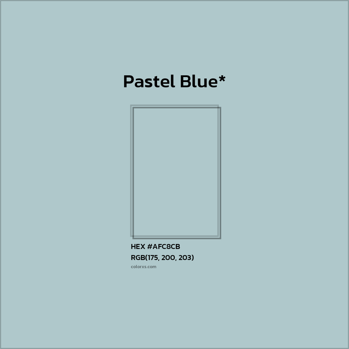 HEX #AFC8CB Color Name, Color Code, Palettes, Similar Paints, Images