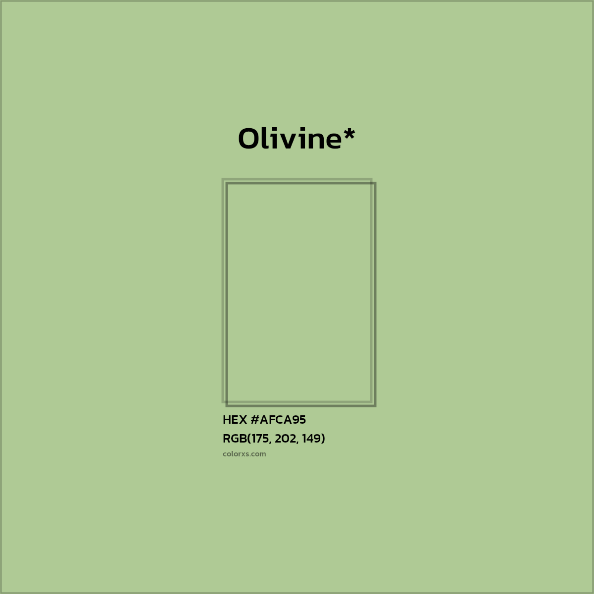 HEX #AFCA95 Color Name, Color Code, Palettes, Similar Paints, Images