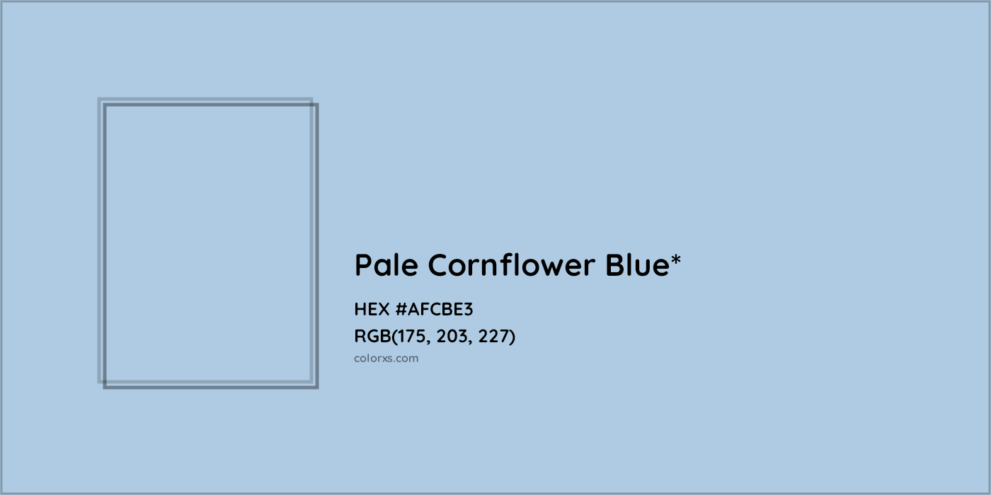 HEX #AFCBE3 Color Name, Color Code, Palettes, Similar Paints, Images