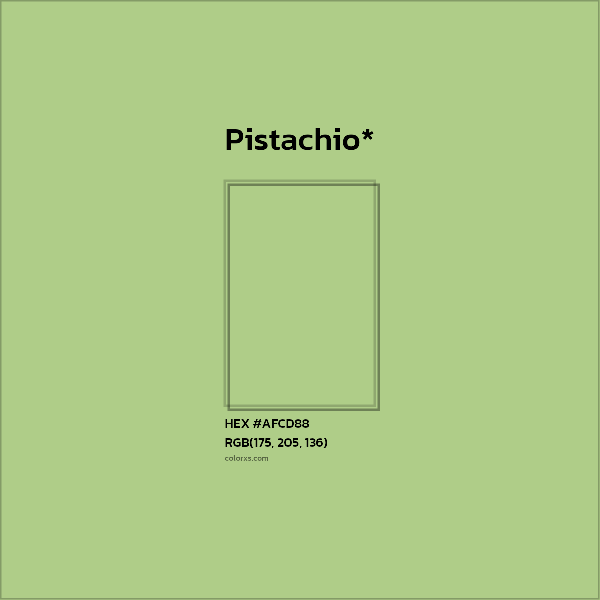 HEX #AFCD88 Color Name, Color Code, Palettes, Similar Paints, Images