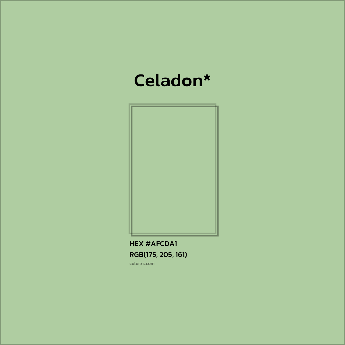 HEX #AFCDA1 Color Name, Color Code, Palettes, Similar Paints, Images