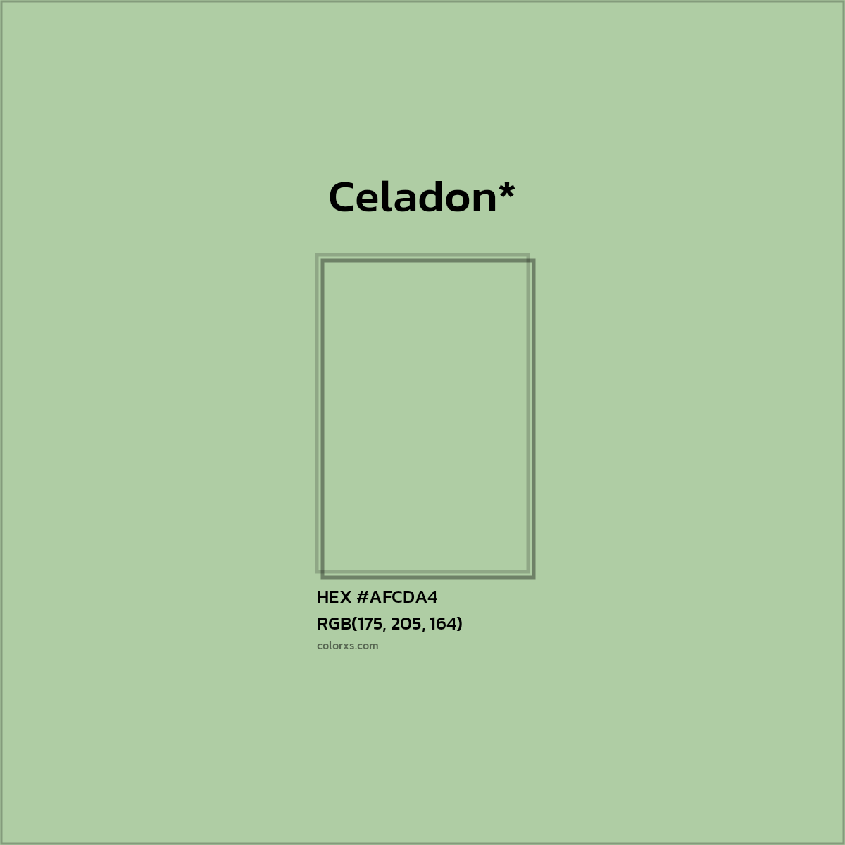 HEX #AFCDA4 Color Name, Color Code, Palettes, Similar Paints, Images
