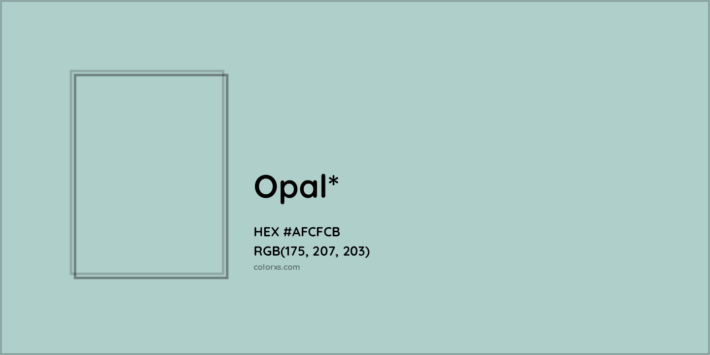 HEX #AFCFCB Color Name, Color Code, Palettes, Similar Paints, Images