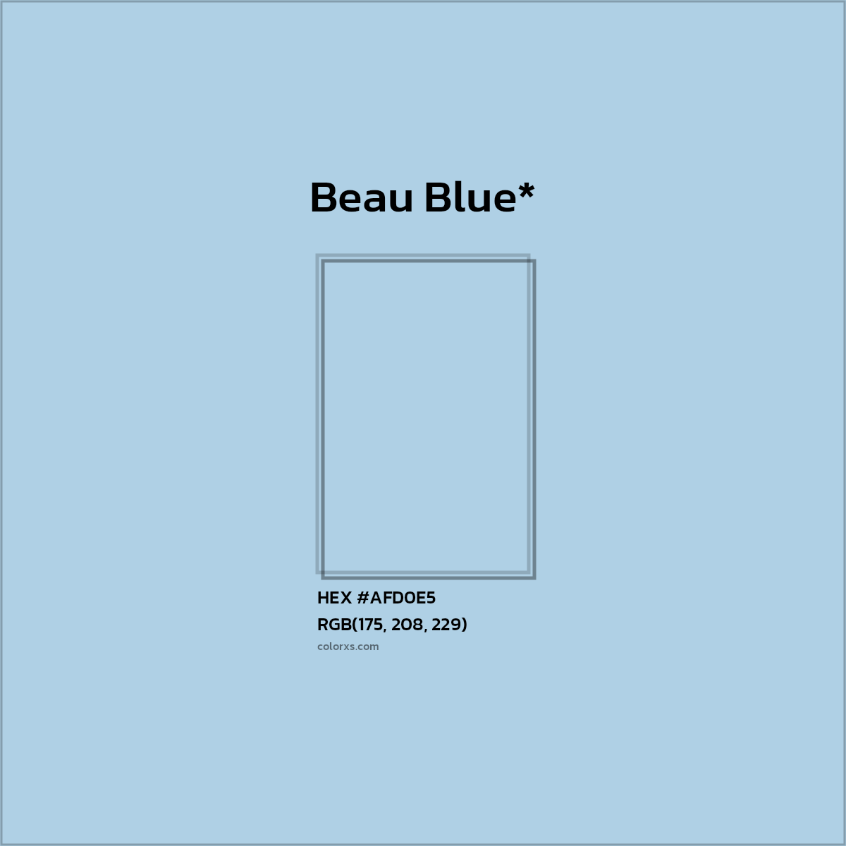HEX #AFD0E5 Color Name, Color Code, Palettes, Similar Paints, Images