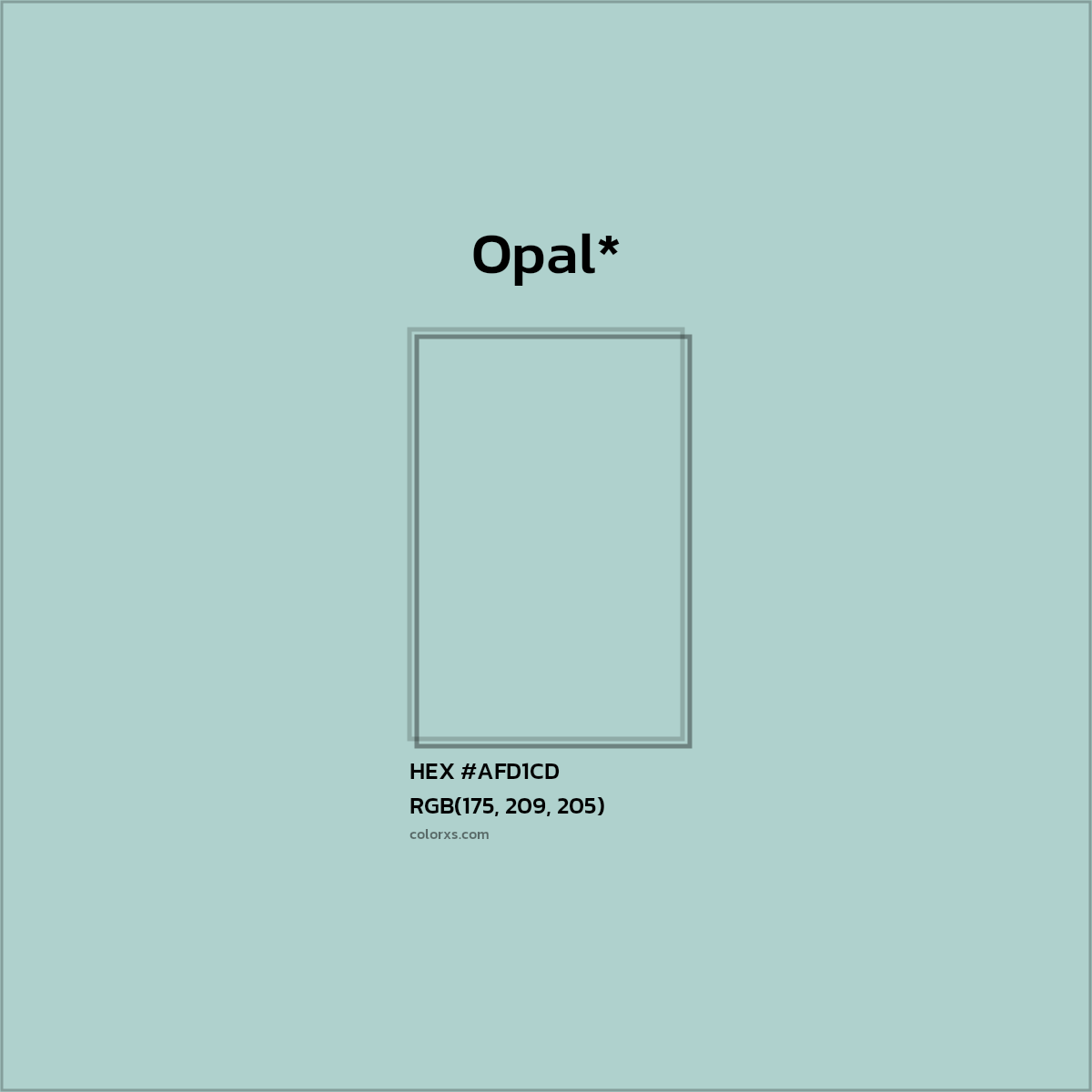 HEX #AFD1CD Color Name, Color Code, Palettes, Similar Paints, Images