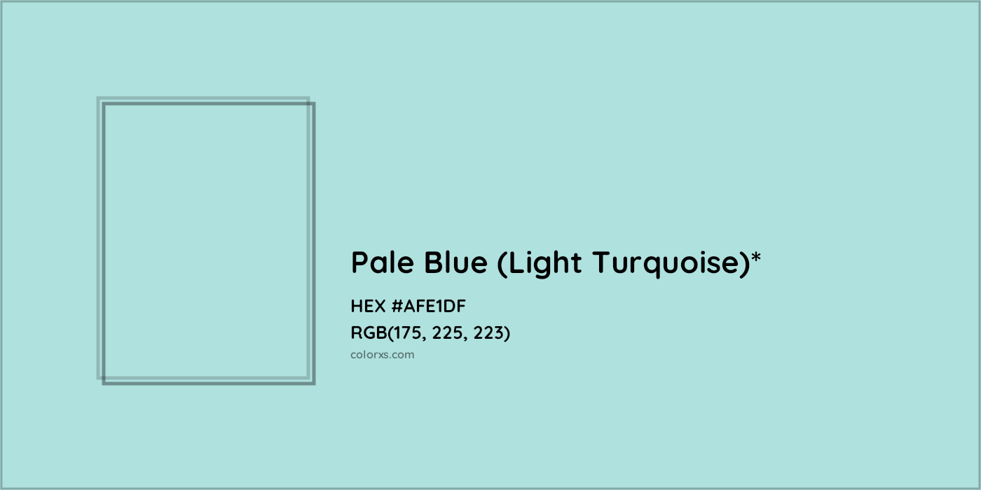 HEX #AFE1DF Color Name, Color Code, Palettes, Similar Paints, Images