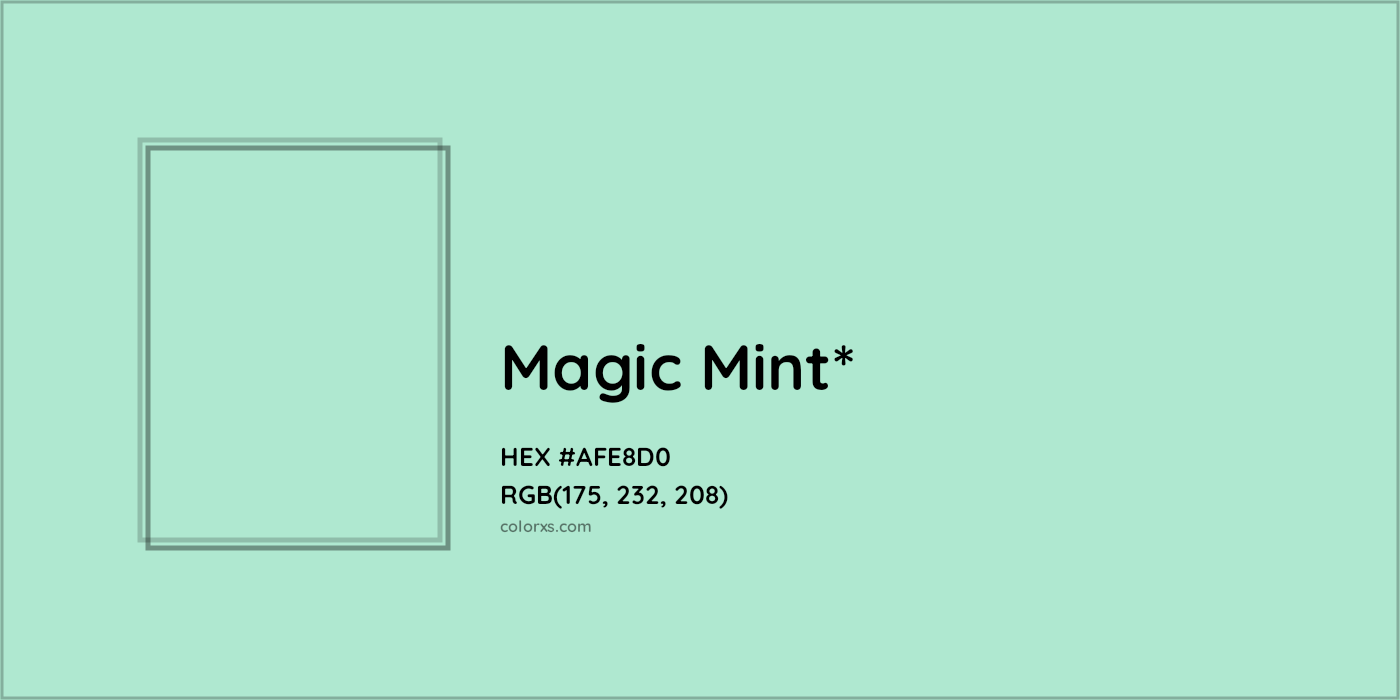 HEX #AFE8D0 Color Name, Color Code, Palettes, Similar Paints, Images