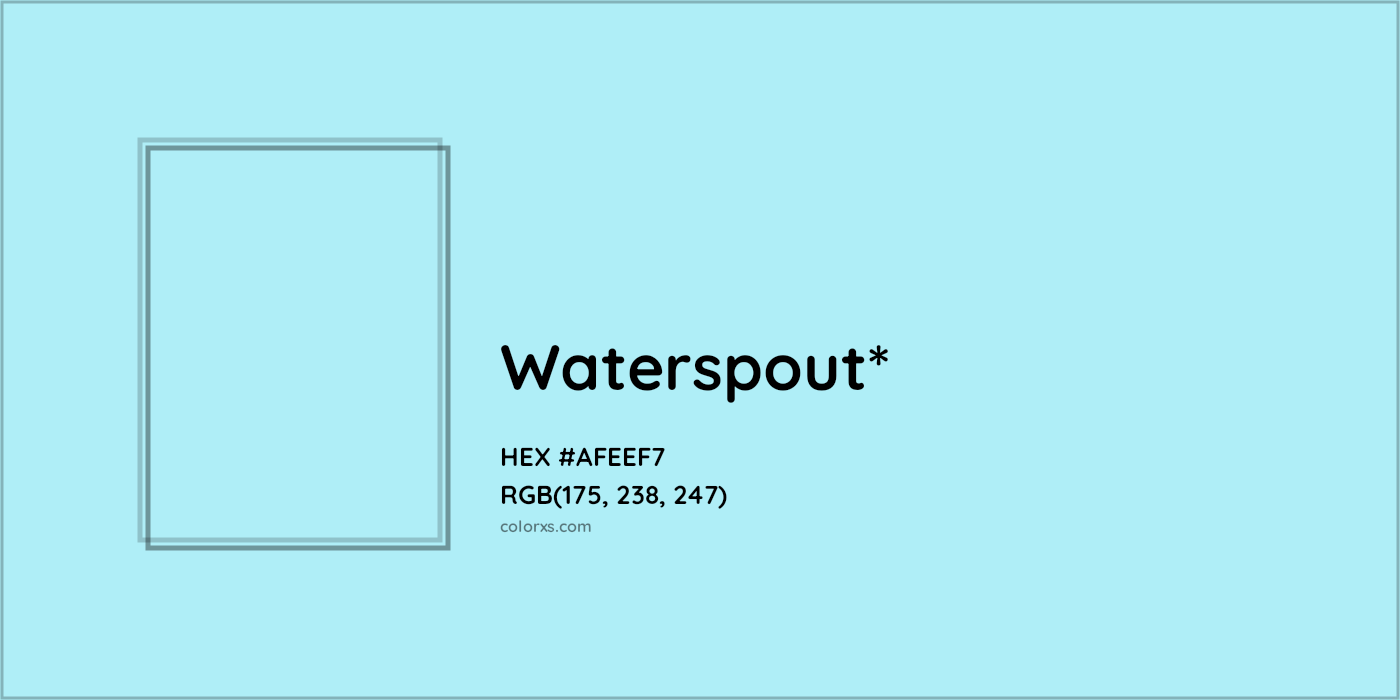 HEX #AFEEF7 Color Name, Color Code, Palettes, Similar Paints, Images