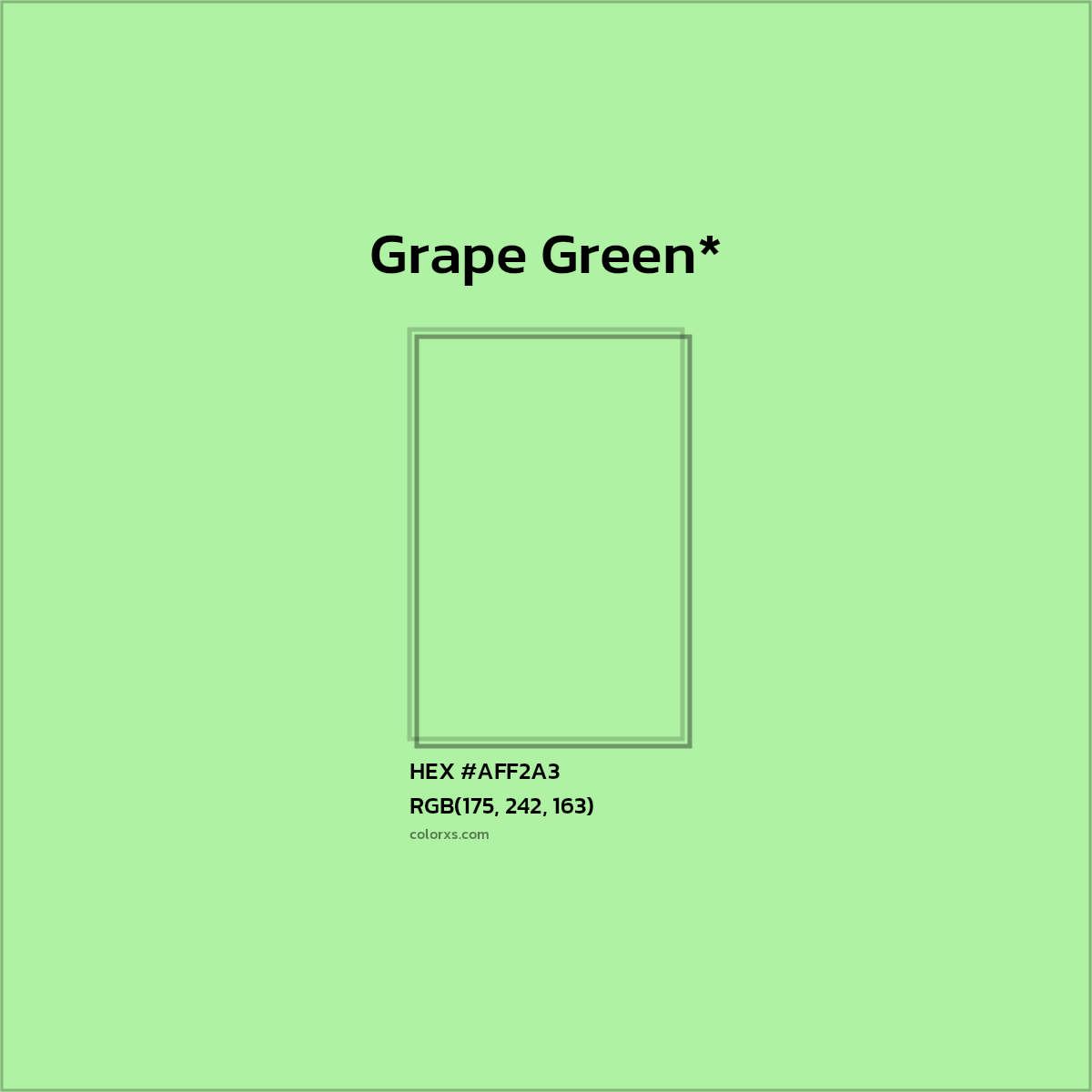 HEX #AFF2A3 Color Name, Color Code, Palettes, Similar Paints, Images