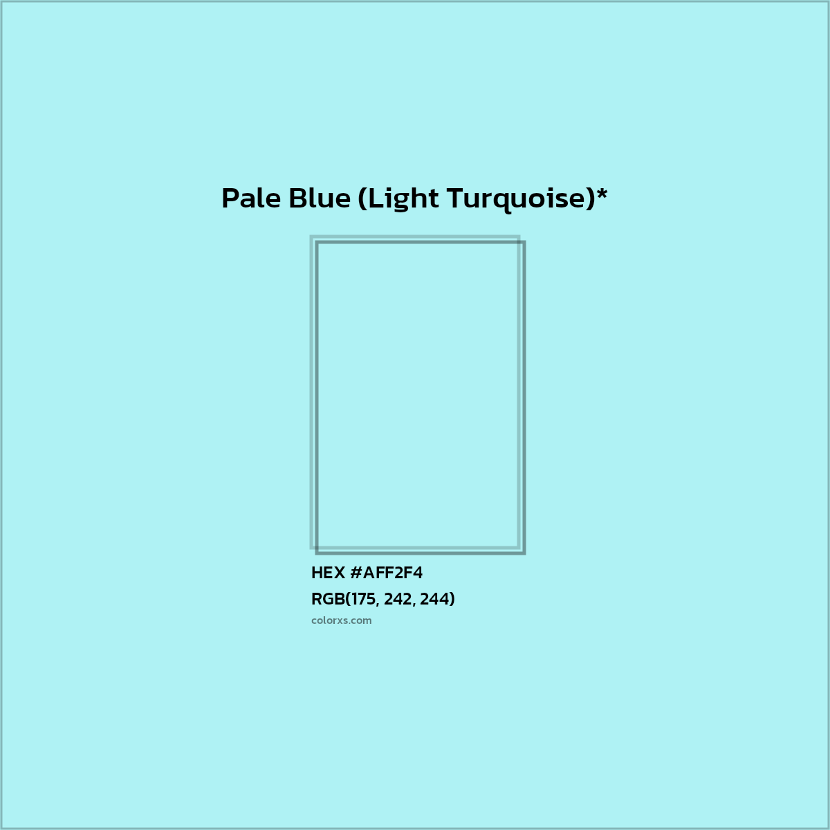HEX #AFF2F4 Color Name, Color Code, Palettes, Similar Paints, Images