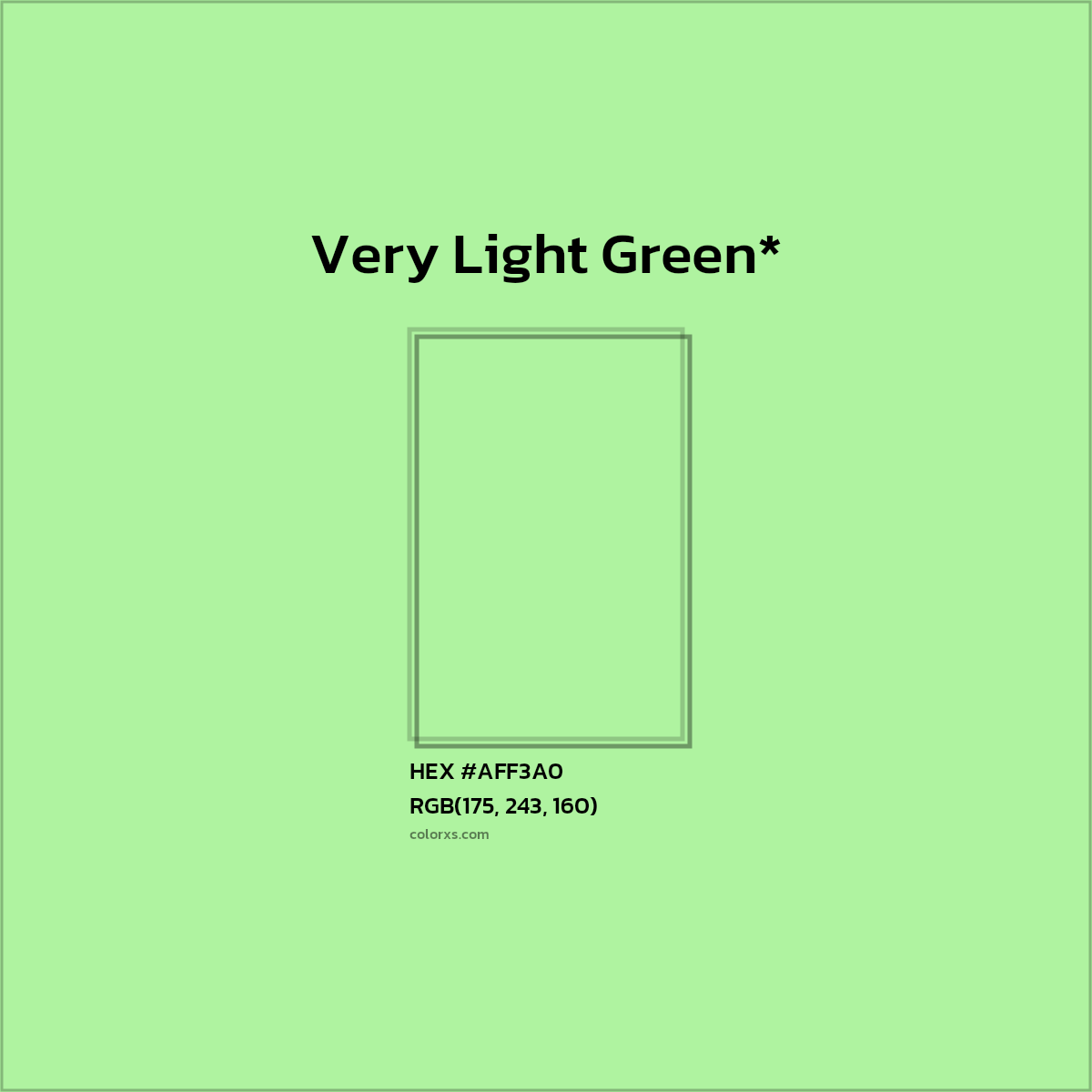 HEX #AFF3A0 Color Name, Color Code, Palettes, Similar Paints, Images