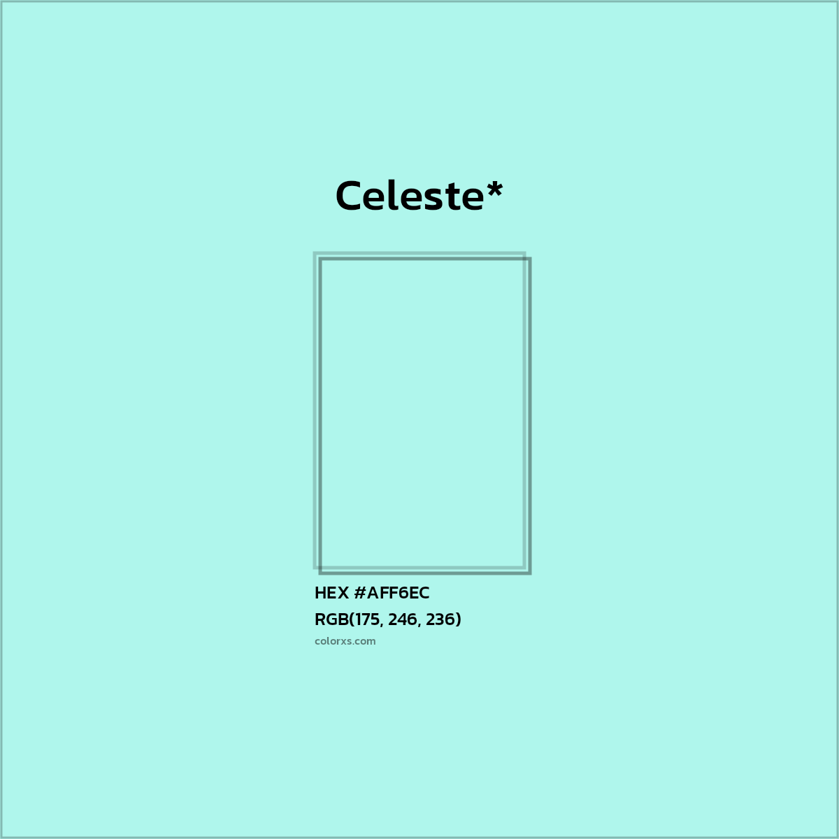 HEX #AFF6EC Color Name, Color Code, Palettes, Similar Paints, Images