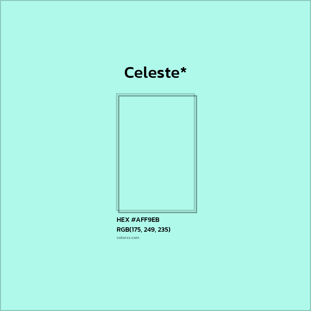 HEX #AFF9EB Color Name, Color Code, Palettes, Similar Paints, Images
