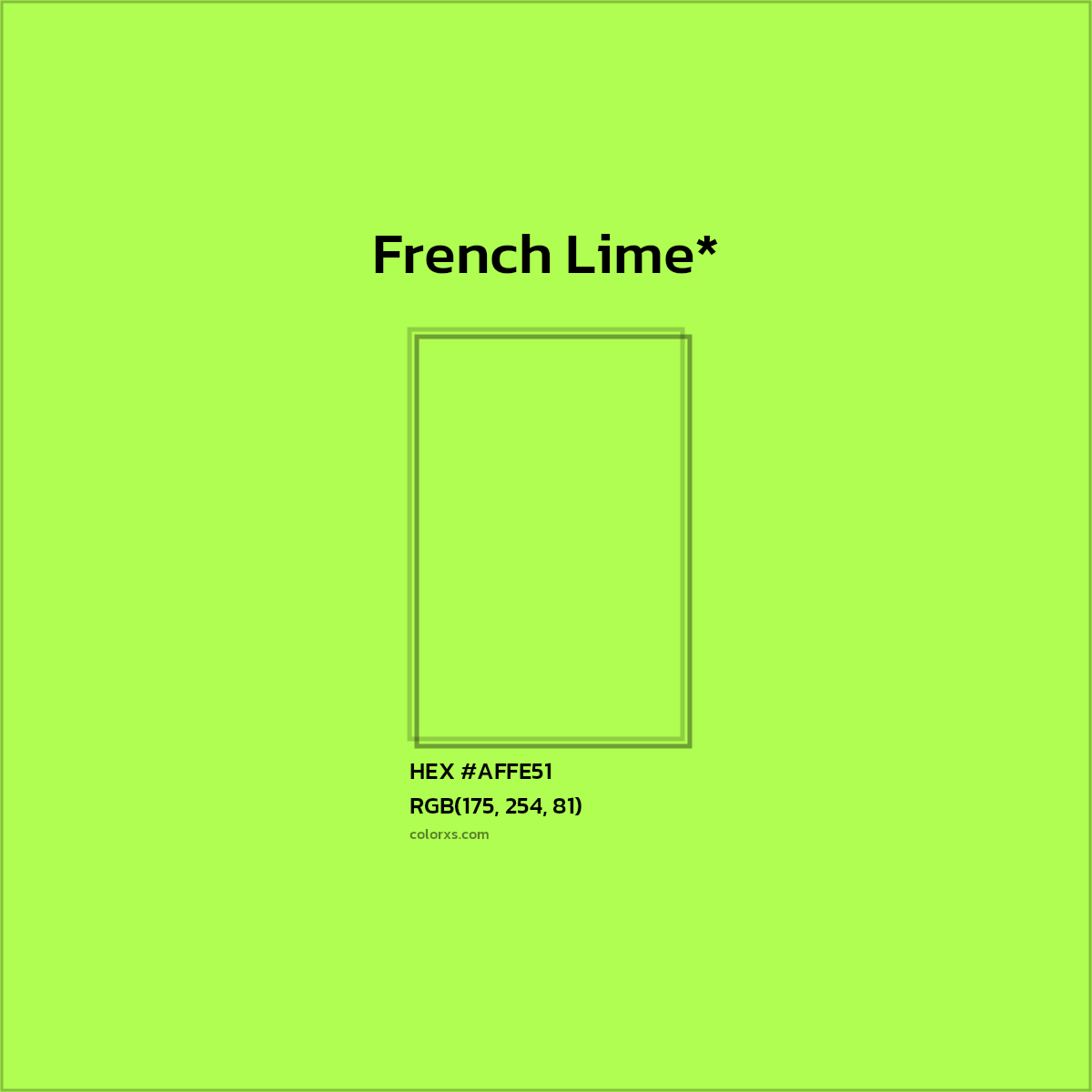 HEX #AFFE51 Color Name, Color Code, Palettes, Similar Paints, Images