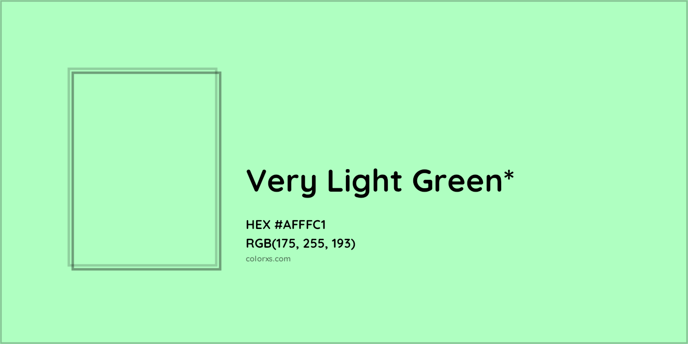 HEX #AFFFC1 Color Name, Color Code, Palettes, Similar Paints, Images