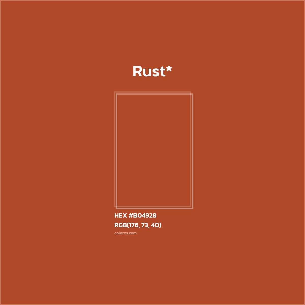 HEX #B04928 Color Name, Color Code, Palettes, Similar Paints, Images